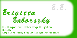 brigitta baborszky business card